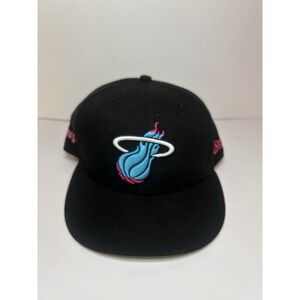 Miami Heat Jonsey Girl 9Fifty New Era Snap Back Hat Black Pink